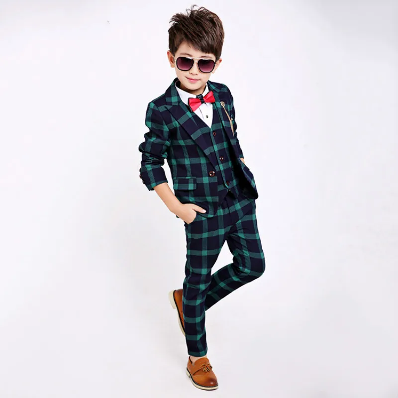 

Autumn children's wear-2019 autumn children's clothing small suit suit British trend children's vest three-piece