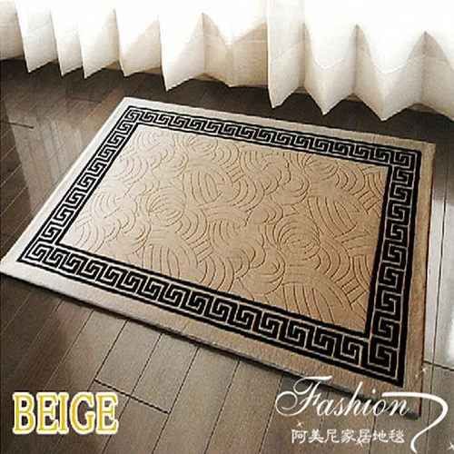 Fashion handmade pure wool carpet modern floor mats bed blanketsin