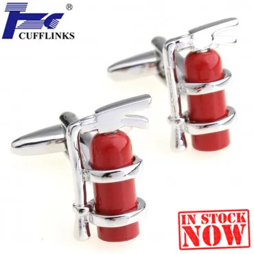 

Fire Extinguisher Cufflink Cuff Link 2 Pairs Free Shipping Promotion