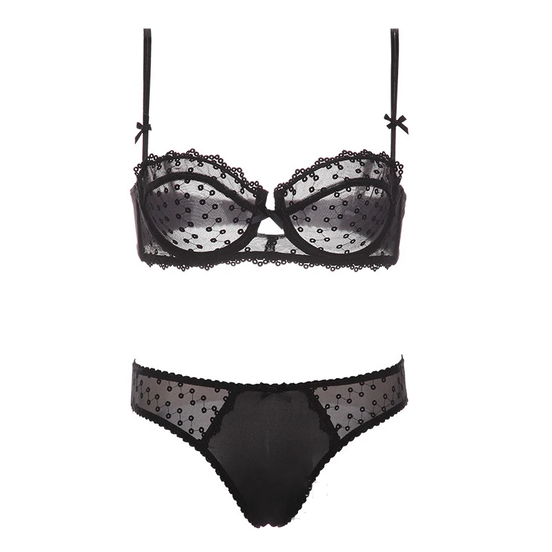 Bras for Women Lace Sexy Bra Plus Size Bra Intimate Thin Cup Seamless Black Underwear Brassiere Mixed Colors 3 pieces/lot