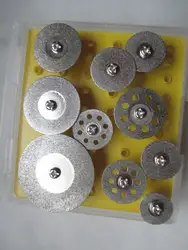 10 комплектов diamond Резка диски Колёса Jewelry Инструменты поворотный отвал с 1/8 "оправки