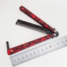 Складной нож-бабочка из нержавеющей стали, стильный нож, расческа, потрясающий тренировочный инструмент, нож, Подарочная игрушка