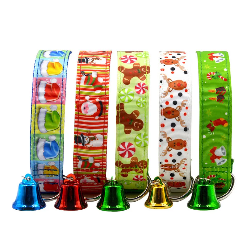 

Xmas Dog Collar Red Snowman Collar Pet Nylon Christmas Collars Puppy Cat Adjustable Collar Leashes For Small Dogs Chihuahua