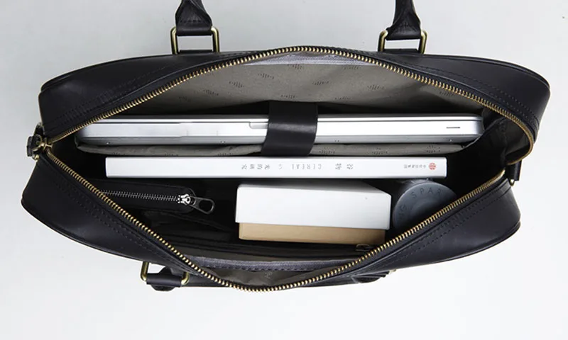 AETOO Men's leather briefcase stylish simple cowhide handbag Korean version of computer bag oblique cross-shoulder