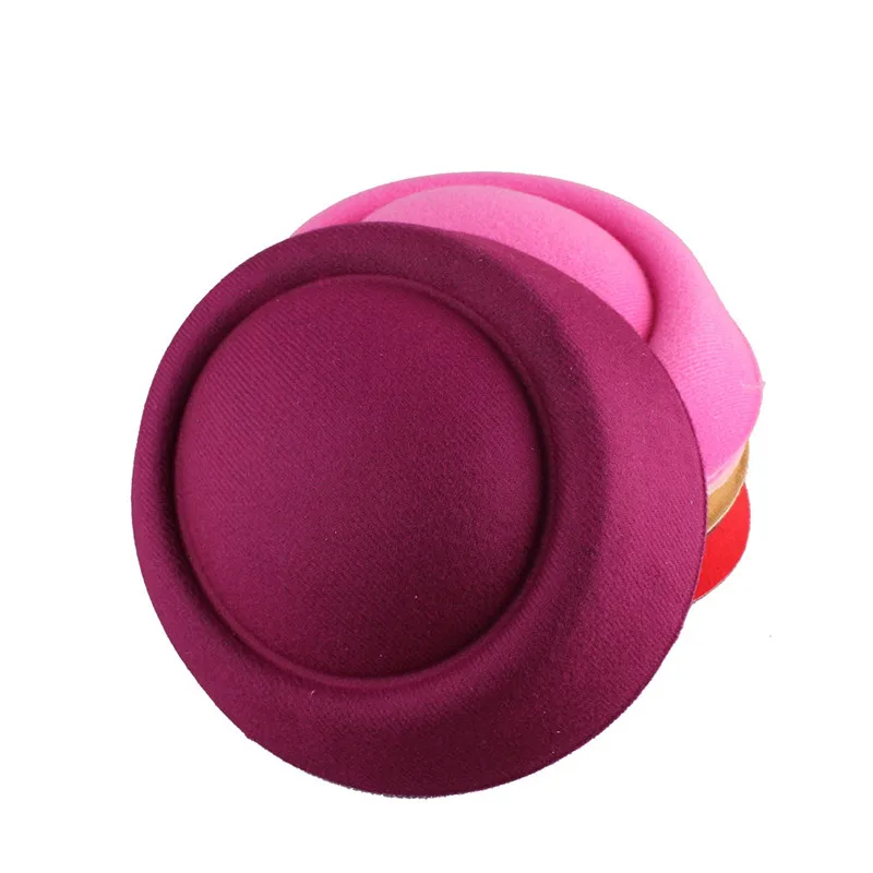 Желтый 16 см шляпа-чародей DIY millinery аксессуары для волос pillbox чародей основы Мини Топ шляпа для casuonmyqh020 - Цвет: Фуксия