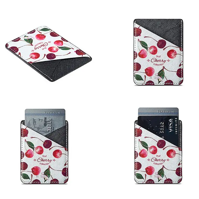 Универсальный кошелек THINKTHENDO из искусственной кожи высокого качества с наклейкой для кредитных карт, клейкий чехол с держателем, задняя крышка для телефона - Цвет: 1