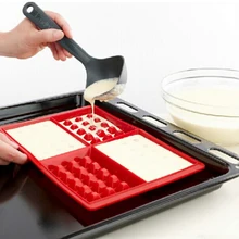 Безопасность 4 полости для приготовления вафель, пирога силиконовая форма в форме шоколада на противень для выпечки прессформы Кухня инструменты