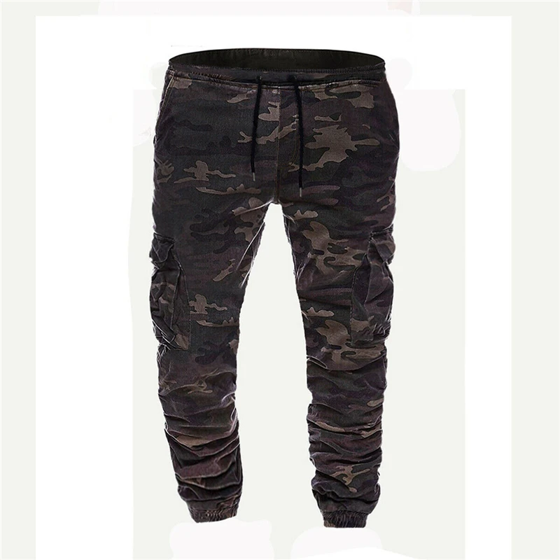 Мужские военные армейские брюки камуфляж штаны карго армейские повседневные рабочие брюки - Цвет: Армейский зеленый
