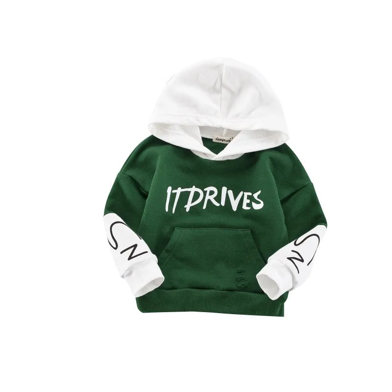 

Spring Autumn Fashion Baby Clothes Toddler Boys Girls Cotton Leisure Sweatshirts Infant Letter Blouse Hoodies Children Sport Top