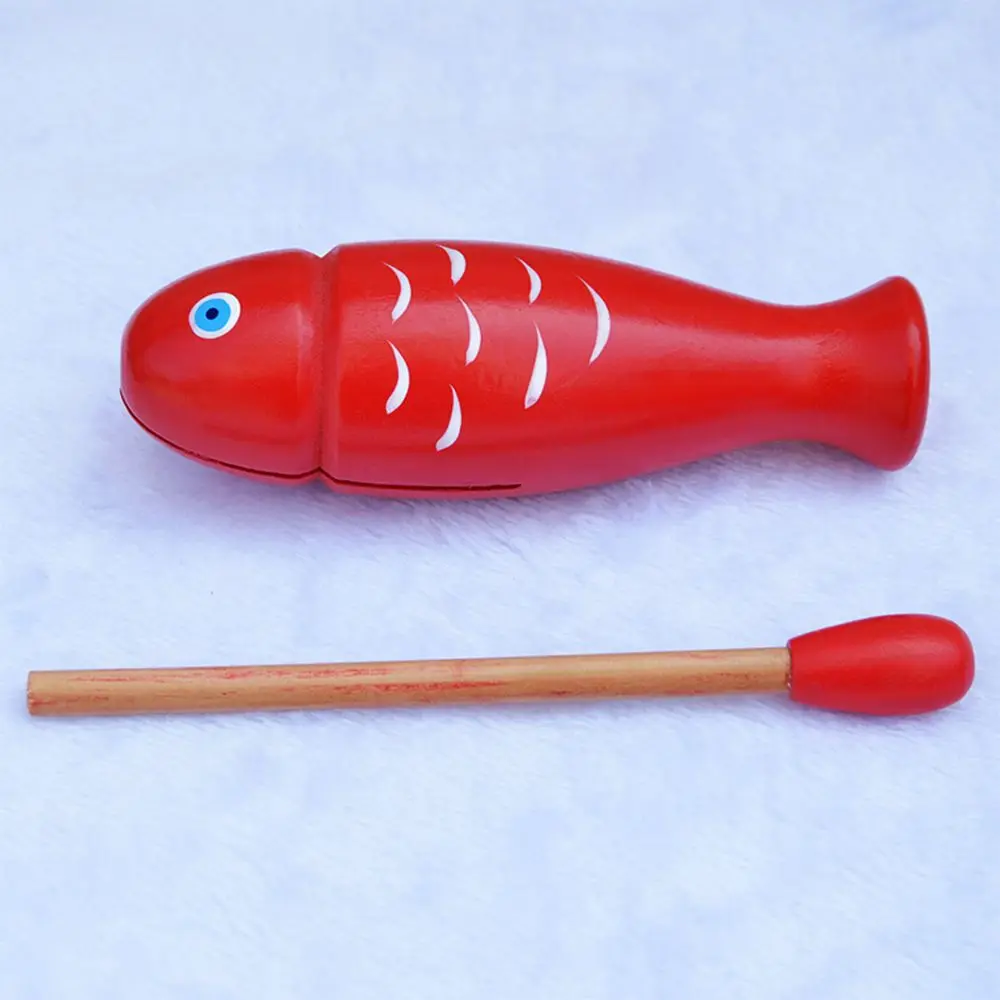 Новые детские музыкальные ударные темплеблок игрушечные лошадки подарки творческий очаровательны Красный деревянный рыба форма ин