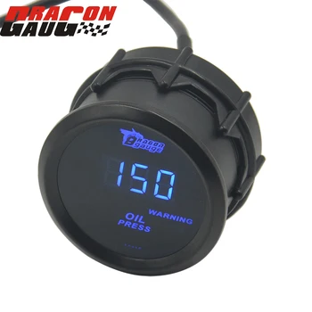 

Dragon gauge Universal 52MM Digita Blue Backlight Car Oil Pressure Gauge Meterl 0-150 PSI