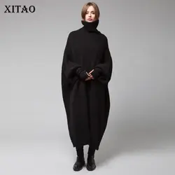 [XITAO] пуловер 2018, женская обувь зима Европа Мода Новое поступление длинный рукав водолазка повседневное компьютер вязаный свитер LYH1972