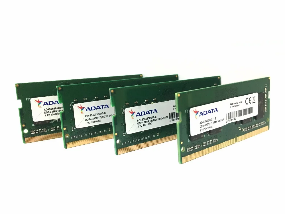 ADATA NB DDR4 PC4 4 ГБ 8 ГБ лэптоп ноутбук Память ram Memoria модуль компьютера PC4 DDR4 4G 8G 2666 МГц 2400 МГц 2666 2400 МГц ram