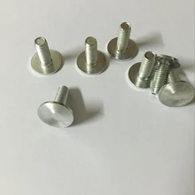 100 шт 6 мм база Torta Maniglia/Bastone Fondo Piatto Medio piatto Testa Bulloni(длина 10 мм