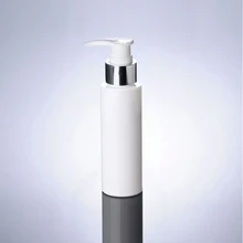 3 шт./лот косметическая упаковка 100 мл 150 мл 200 мл белая бутылка с серебряным насосом для лосьона, многоразовая бутылка для шампуня с дозатором