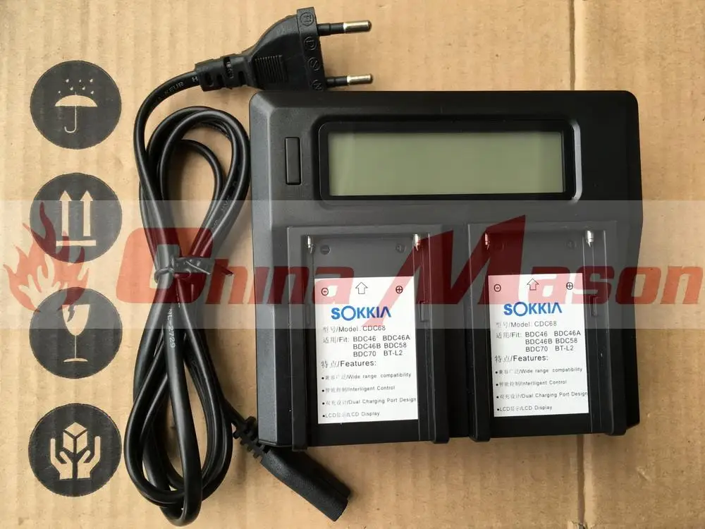 Sokkia двойное зарядное устройство CDC68 CDC68D для BDC46 BDC58 BDC70 батарея с ЖК diaplay|sokkia cdc68