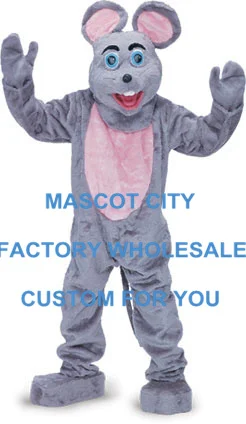 

Grey Rat Mouse Mascot Costume Adult Size Cartoon Character Animal Carnival Party Cosply Mascotte Mascota Fit Suit Kit SW1037