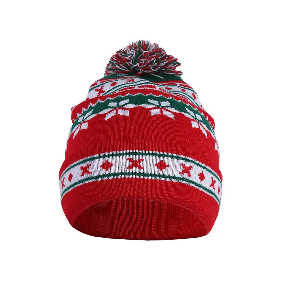 Повседневная женская шляпа рождественские переплетенные волосы шар зимняя шапка Рождественская шапка акриловая теплая вязаная Зимняя