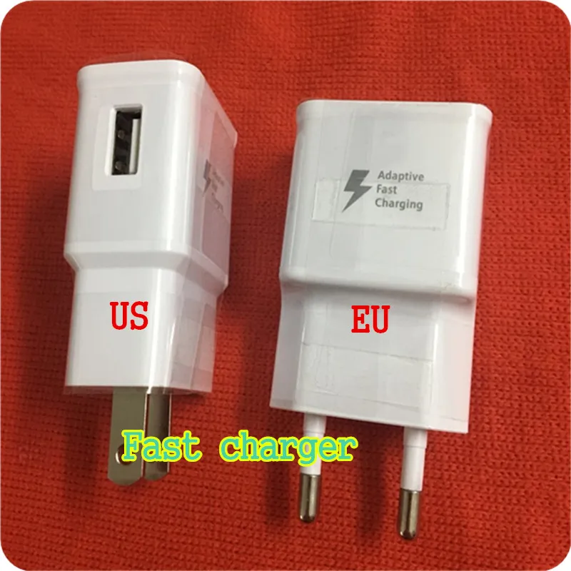 

10pcs/ 9.0V 1.67A 5.0V 2A EU/US/UK Wall Travel Adapter Fast Charging Charger For Samsung S8 S7 S6 Edge Note 4 5 8