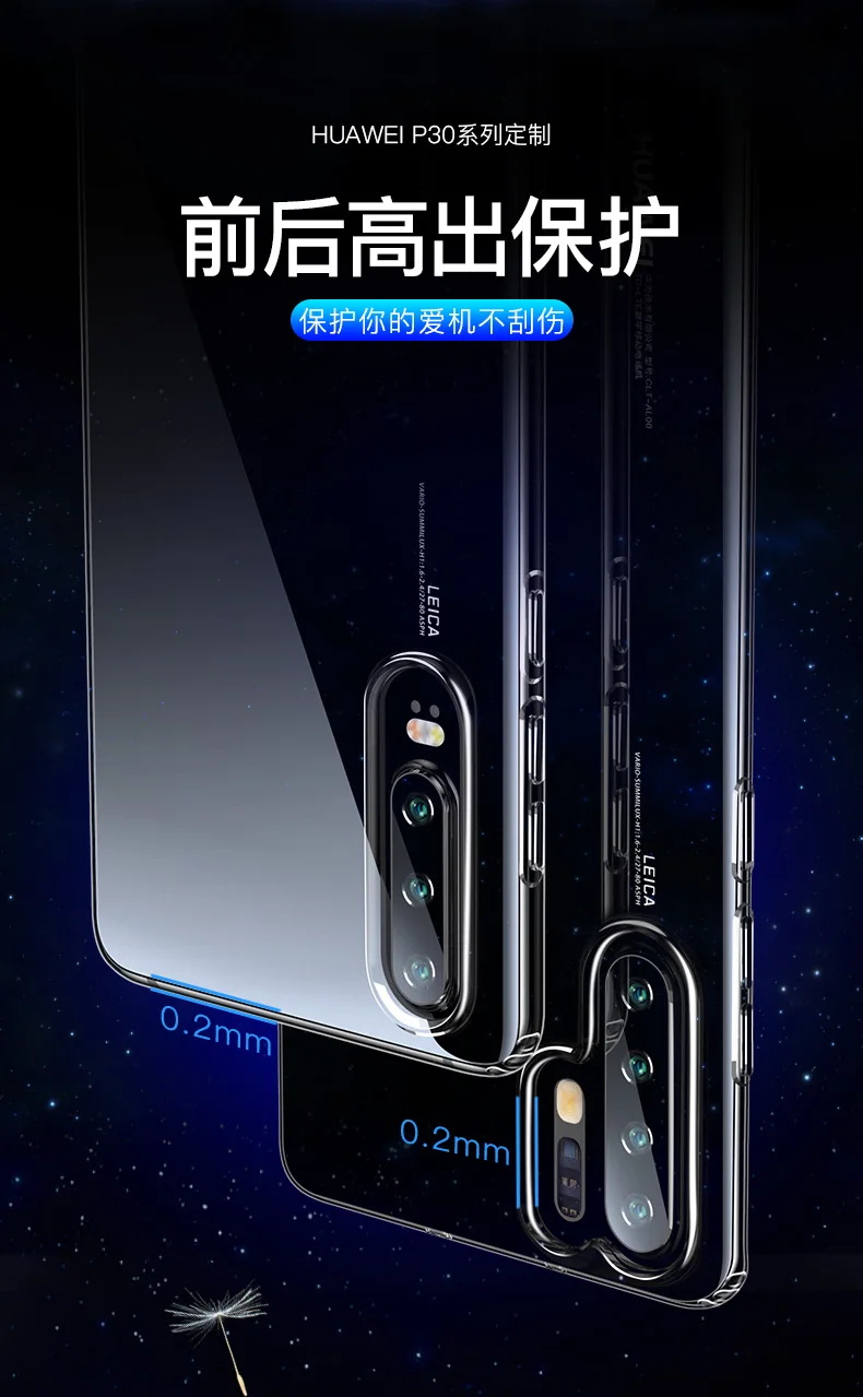 Новый мягкий тонкий чехол для huawei P30/P30 Pro прозрачная задняя телефон оболочки кожи для huawei P30Pro силиконовый чехол ТПУ Fundas Капа