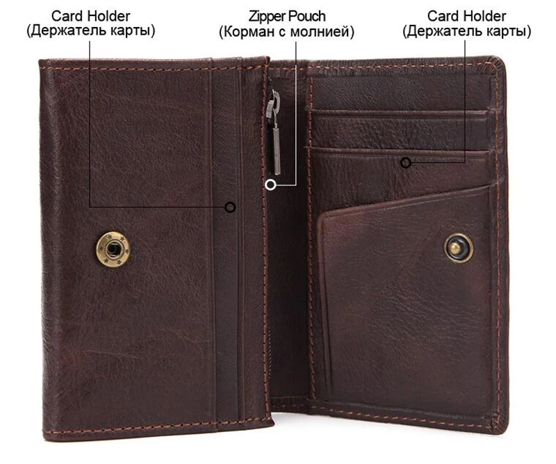 ETya мужской кошелек из натуральной кожи, мужской держатель для карт, кошелек, короткий кошелек, кошелек для паспорта, мини, винтажная сумка для денег, Прямая поставка