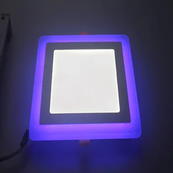

round/square led panel downlight,6w 12w 18w 24w double color led ceiling recessed lights,3 model led lamp panel light Free ship