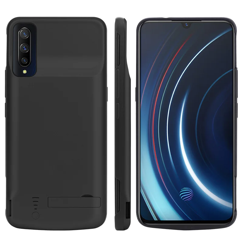 

for Vivo iQOO 6000mAh Battery Charger Case Rechargeable Extended Shockproof Power Back Case with Kickstand Charging Cover