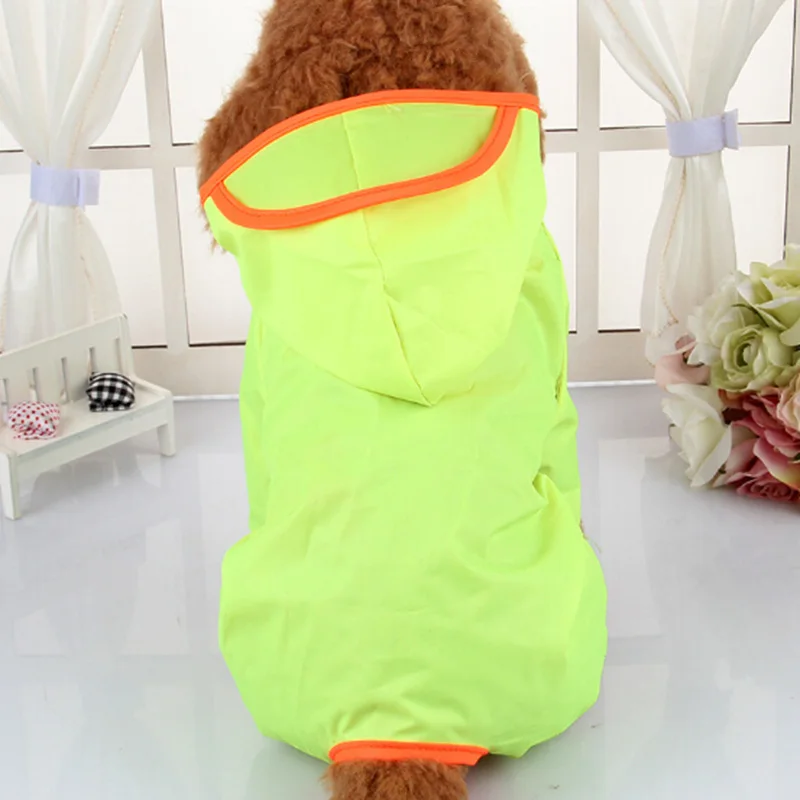 Толстовка милая собака Дождевик куртка водостойкая одежда Slicker комбинезон одежда для домашних животных товары для собак аксессуары пальто - Цвет: green