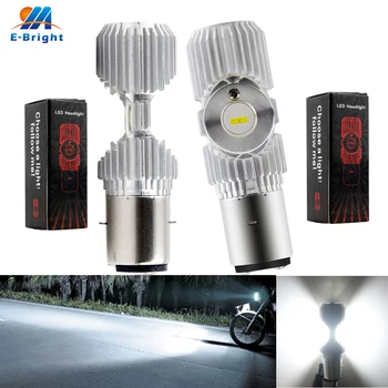 

2PCS 9-80V BA20D H6 With High low beam Led Motorcycle Headlights Electric Cars Driving Light Fog Lamp White CSC Chip Bulbs 6000K