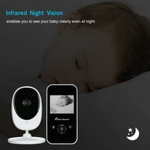 Радионяня 2,4 ГГц 2,4 дюймов ЖК-дисплей беспроводной babyfoon монитор с колыбельной инфракрасного ночного видения высокой емкости батареи