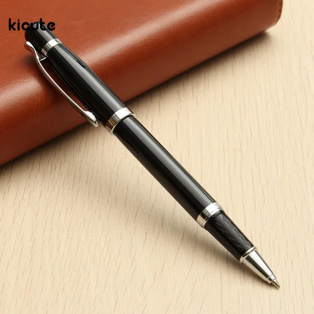 Best Rollerball Pen Bright Black Silver Clip Roller Ball Best Rollerball Pen Bright Black Silver Clip Roller Ball Ink Office School Writing Stationery