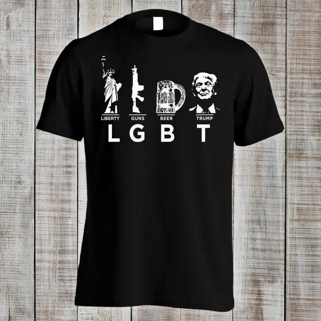 Funny Donald Trump Liberty Guns Beer New Mens T Shirt Men Summer Casual