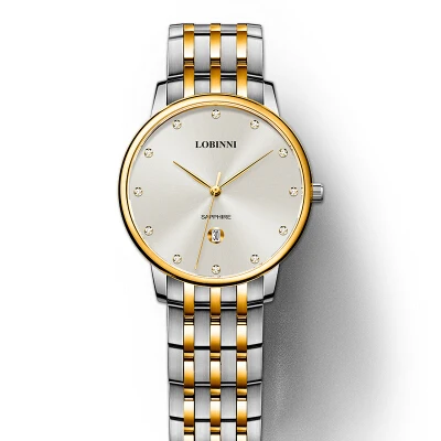 Швейцарские роскошные брендовые наручные часы LOBINNI 7 мм, ультра-тонкие кварцевые часы для мужчин, модные стильные водонепроницаемые часы L3010M - Цвет: Item 7