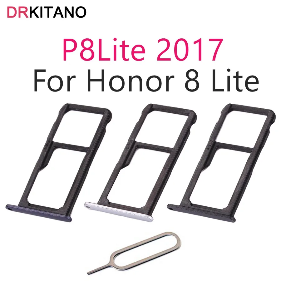 Держатель лотка для sim-карты для Honor 8 Lite, разъем для Micro SD, адаптер для huawei P8 Lite P9 Lite SIM лоток