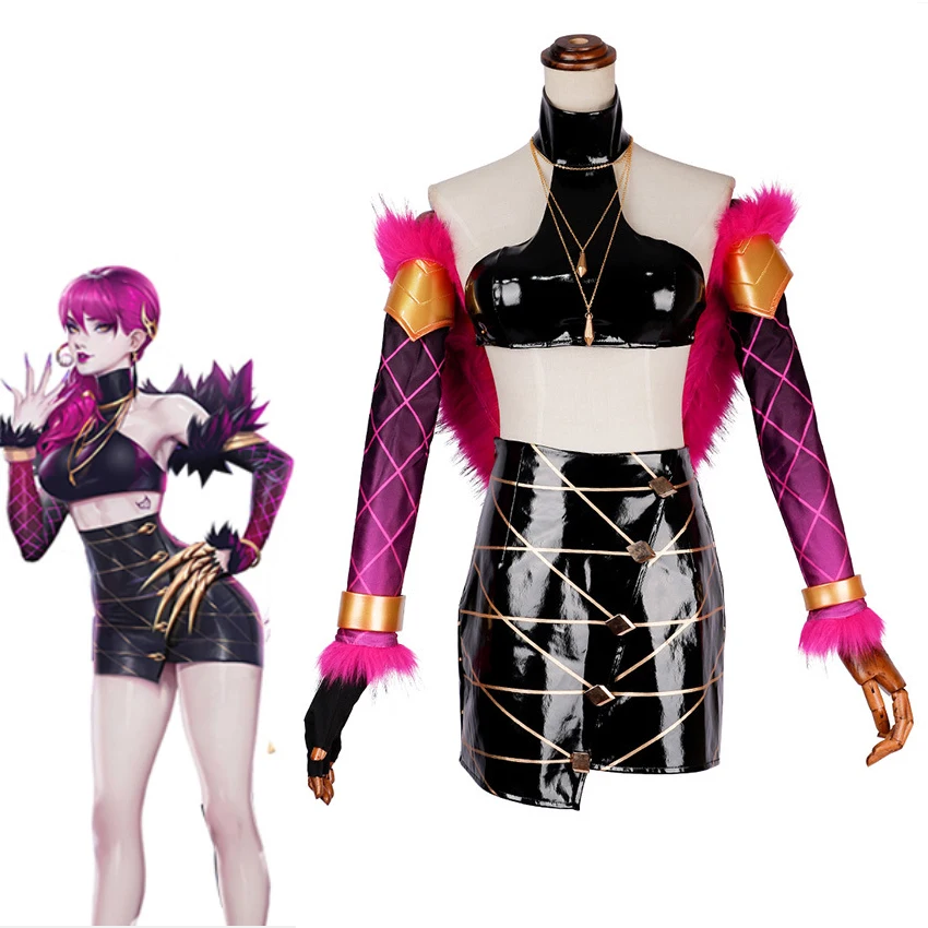 

LOL KDA Cosplay Costume K/DA Evelynn Cosplay Costume Game Evelynn Outfit LOL KDA Group Sexy Women Halloween Costume