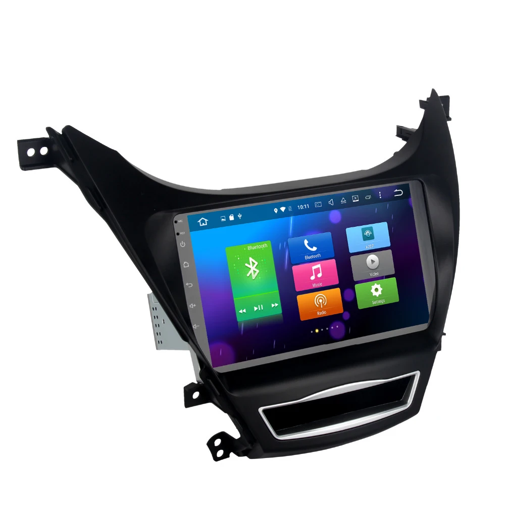 Best Lenvio 4Gb RAM 32Gb ROM Octa Core Android 8.0 Car DVD GPS Player For Hyundai Elantra 2012 2013 2014 Radio GPS Navigation DAB IPS 6