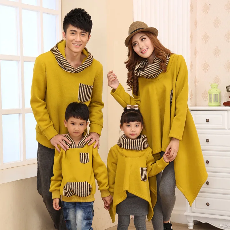 

Autumn and Winter Clothing New Matching Clothing Export Long Sleeve Family Four-piece Coat