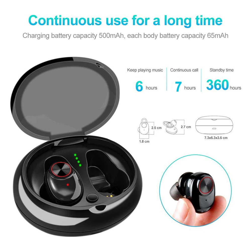 NVAHVA Mini TWS Bluetooth V5.0 наушники двойные беспроводные Гарнитуры Hands free для телефона PC TV