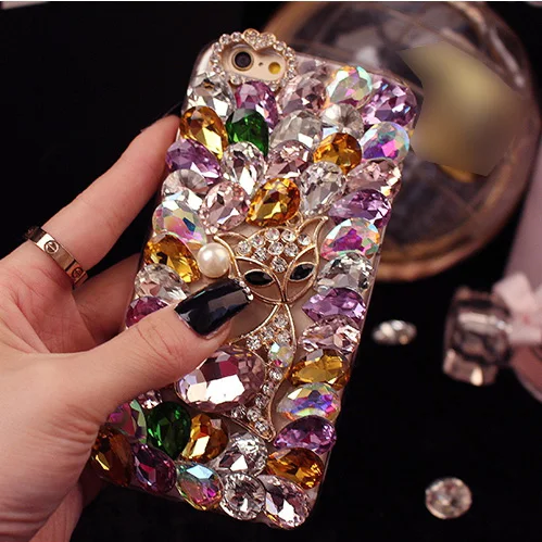 Роскошные 3D DIY лиса бриллиантовые блестящие стразы Fundas Чехлы для Samsung Galaxy A5 A7 2017 2016