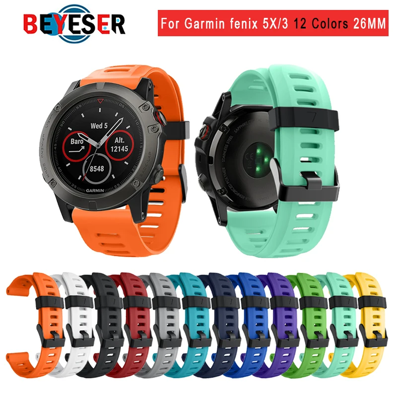 

Replacement Wristband Watch band Wrist strap Silicagel Soft Band Strap For Garmin Fenix 5 X Watch Drop Shipping