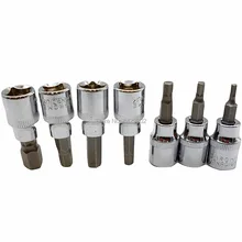 7 шт. шестигранный ключ Набор бит 3/" Привод шестигранный наконечник H3 H4 H5 H6 H7 H8 H10 ударная отвертка несколько отверток бит