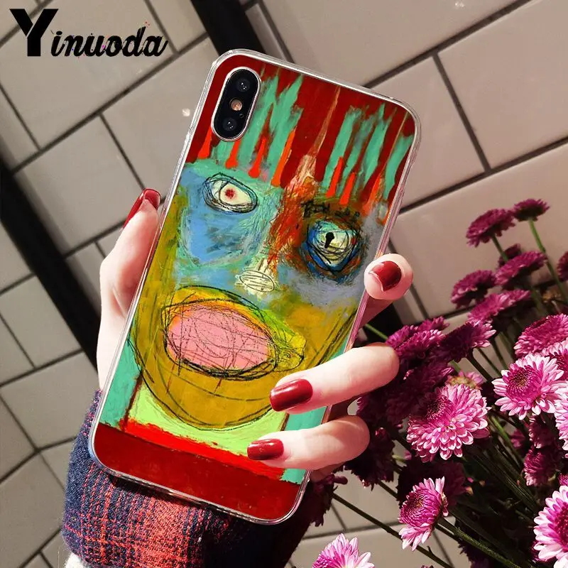 Yinuoda Jean Michel Basquiat Art Graffiti Smart Cover прозрачный мягкий чехол для телефона для iPhone 8 7 6 6S Plus X XS MAX 5 5S SE XR - Цвет: A5