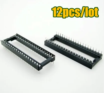 

12PCS/Lot 40 Pin 2.54mm Pitch DIP IC Sockets Square Pin DIP40 test socket