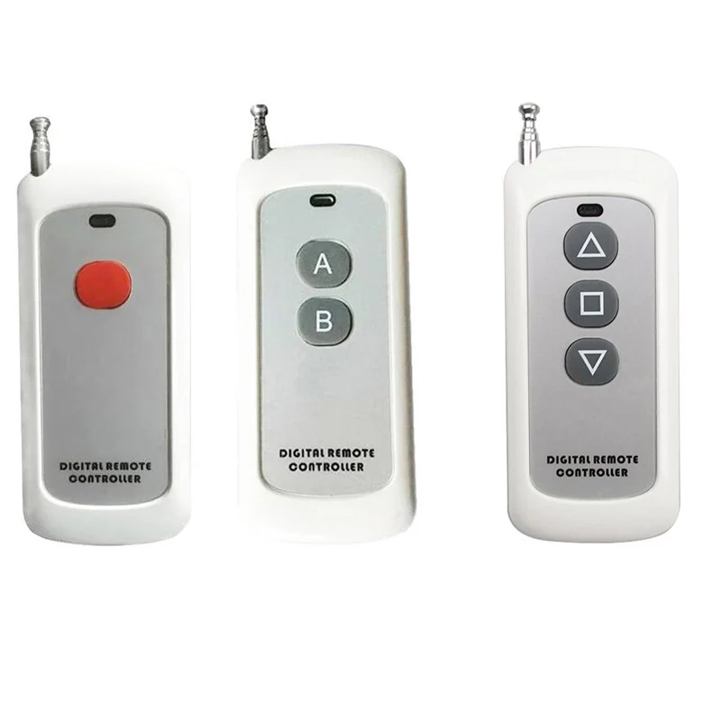 

Remote Control Transmitter for Remote Switch 1/2/3 Button Small Size Long Range Big Button Remote key pad 315/433 22621527