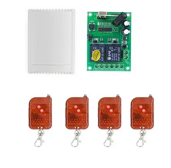 

433MHZ DC 12V 2 Channel Wireless Remote Control Switch System teleswitch Receiver Transmitter Appliances Garage Door electric