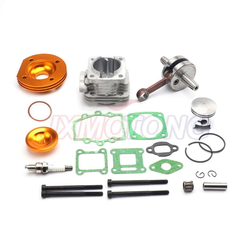 44mm Red Cylinder Big Bore 2 grooves Kit Crankshaft Gasket Set For 47cc 49cc Dirt Pit Bike Mini ATV Quad Motorcycle Pocket Bikes