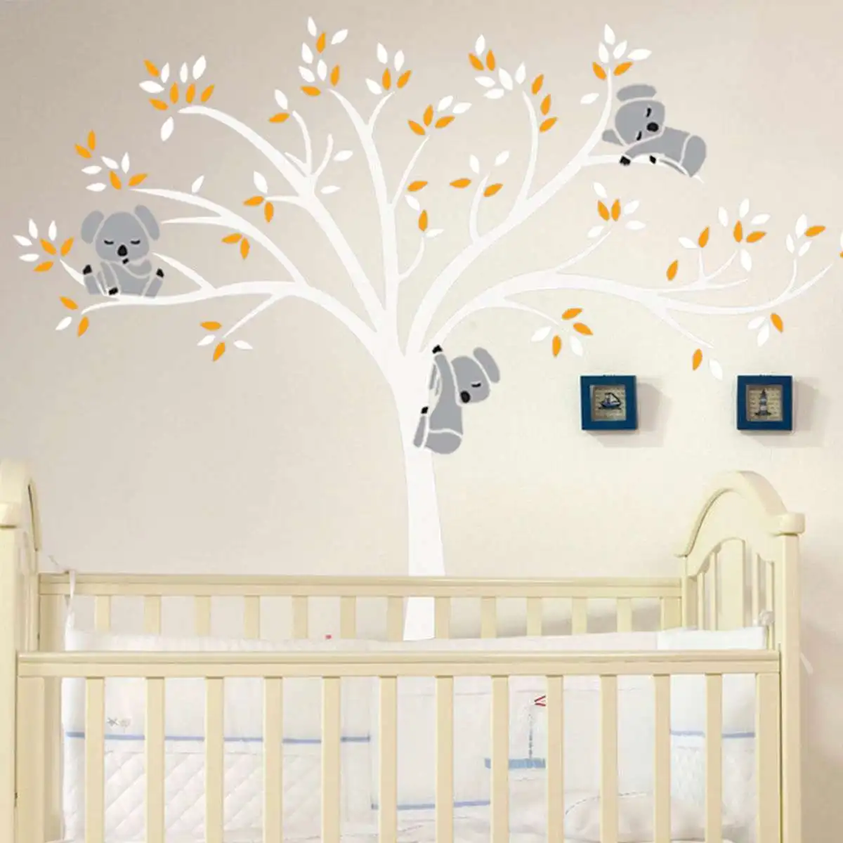 

Koala Family on White Tree Branch PVC Wall Stickers Nursery Decals Art Removable Mural Baby Children Room Sticker Home Decor