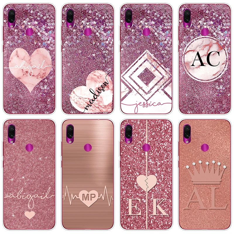 

Cover Case For Xiaomi Redmi Note 7 Heart Glitter Dream Shell Pattern Soft Clear Coque For Xioami Redmi Note7 6.3 Case TPU Thin