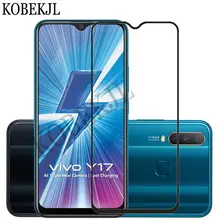 Vidro Temperado Protetor de tela Para Vivo Y17 Vivo Y17 Copo Cheio Cobertura Vivo Y15 Y 17 15 VivoY17 2019 Tela difusor em Vidro 6.35