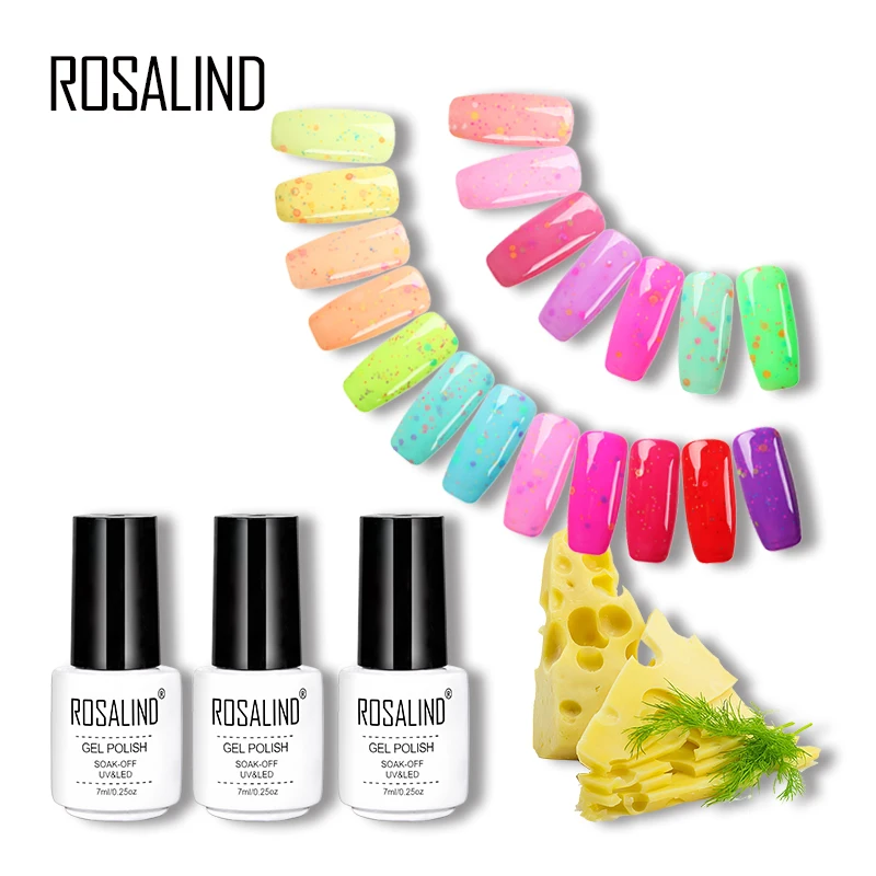

Rosalind 7ML Cheese Gel Polish Beauty Nail Colorful For Choose Varnish for Nail Art UV LED Semi Permanent Lacquer